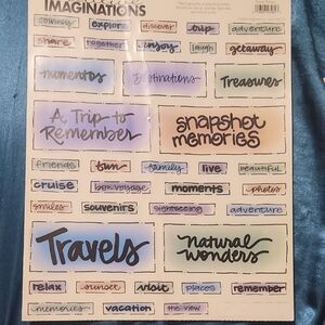 Travel Stickers - Blue and Purple